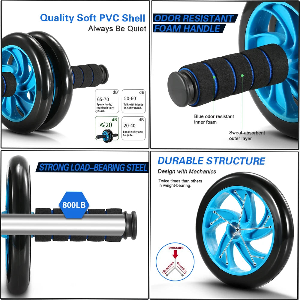 Healthy Abdominal Wheel 5-piece Indoor Multifunctional Fitness Equipment