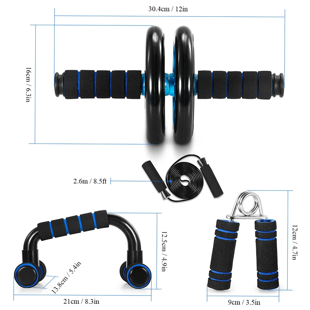 Healthy Abdominal Wheel 5-piece Indoor Multifunctional Fitness Equipment